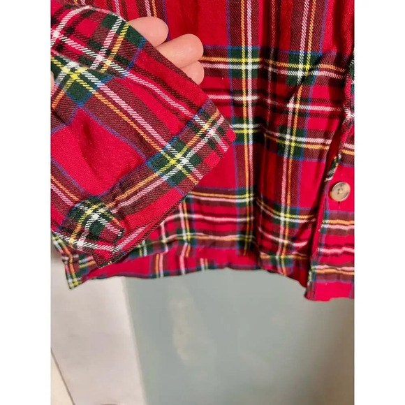 Banana Republic Women’s Sleepwear Plaid Flannel Long Sleeve Shirt Size Medium - Picture 5 of 8